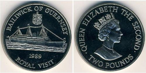 2 Pound Guernsey Rame/Nichel 