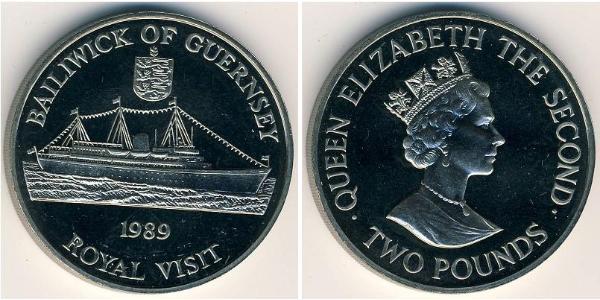 2 Pound Guernsey Rame/Nichel 