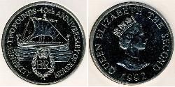 2 Pound Regno Unito (1922-) Rame/Nichel Elisabetta II (1926-2022)