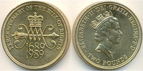 2 Pound Regno Unito (1922-) Rame/Nichel Elisabetta II (1926-2022)