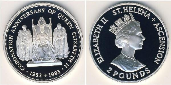 2 Pound St. Helena (1981 - ) Silber 