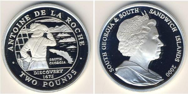 2 Pound South Georgia and the South Sandwich Islands Silver Elizabeth II (1926-2022)