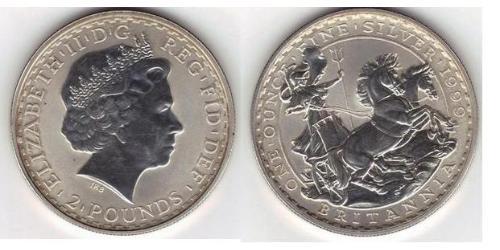 2 Pound United Kingdom (1922-) Silver Elizabeth II (1926-2022)