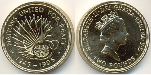 2 Pound Feriind Kiningrik (1922-)  Elizabeth II (1926-2022)