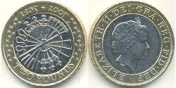 2 Pound Regno Unito (1922-)  Elisabetta II (1926-2022)