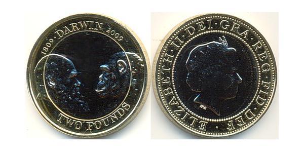 2 Pound Regno Unito (1922-)  Elisabetta II (1926-2022)