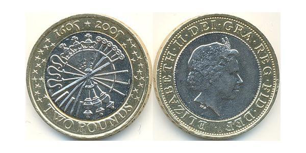 2 Pound United Kingdom (1922-)  Elizabeth II (1926-2022)