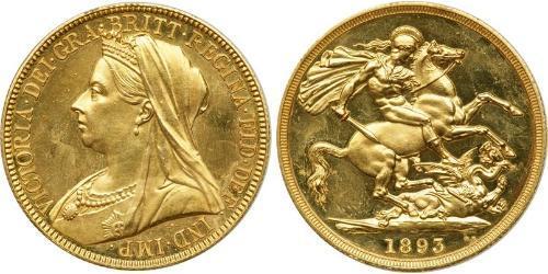 2 Pound 大不列颠及爱尔兰联合王国 (1801 - 1922) 金 维多利亚 (英国君主)