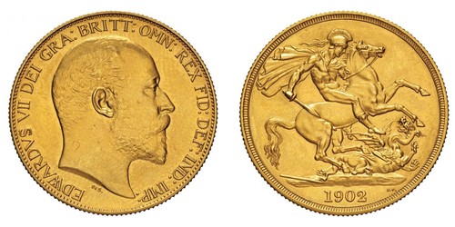 2 Pound 大不列颠及爱尔兰联合王国 (1801 - 1922) 金 爱德华七世 (1841-1910)