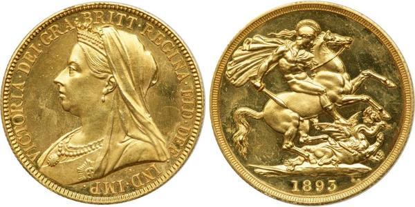 2 Pound 大不列颠及爱尔兰联合王国 (1801 - 1922) 金 维多利亚 (英国君主)