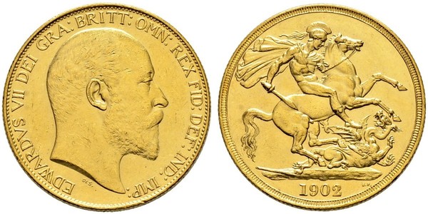 2 Pound 大不列颠及爱尔兰联合王国 (1801 - 1922) 金 爱德华七世 (1841-1910)