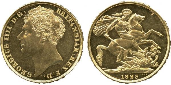 2 Pound 大不列颠及爱尔兰联合王国 (1801 - 1922) 金 喬治四世 (1762-1830)