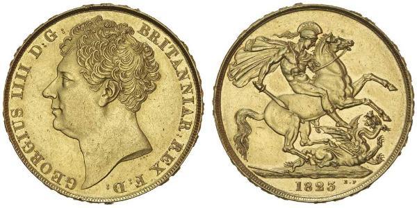 2 Pound 大不列颠及爱尔兰联合王国 (1801 - 1922) 金 喬治四世 (1762-1830)