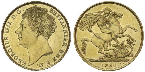 2 Pound 大不列颠及爱尔兰联合王国 (1801 - 1922) 金 喬治四世 (1762-1830)