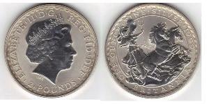 2 Pound United Kingdom (1922-) 銀 伊丽莎白二世 (1926-2022)