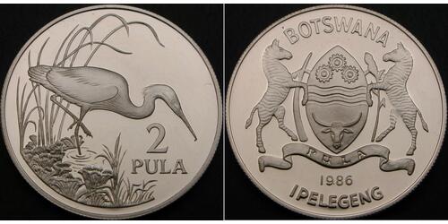 2 Pul Botswana Argento 