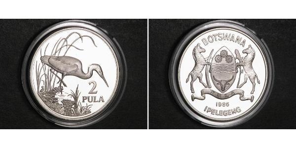 2 Pul Botswana Argento 