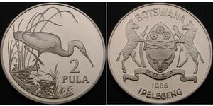 2 Pul Botswana Silber 