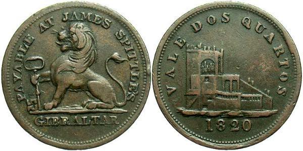2 Quarto Gibraltar Kupfer 