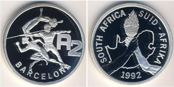 2 Rand Afrique du Sud Argent 