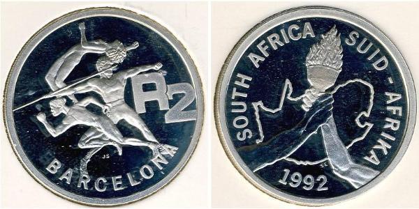 2 Rand Afrique du Sud Argent 