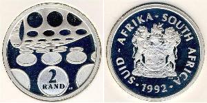 2 Rand Sudafrica Argento 
