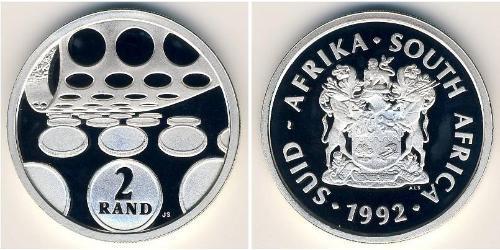 2 Rand Sudafrica Argento 