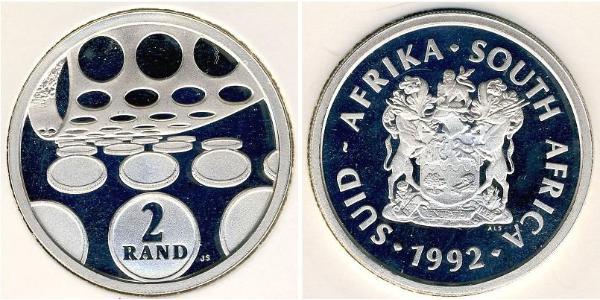2 Rand Sudafrica Argento 