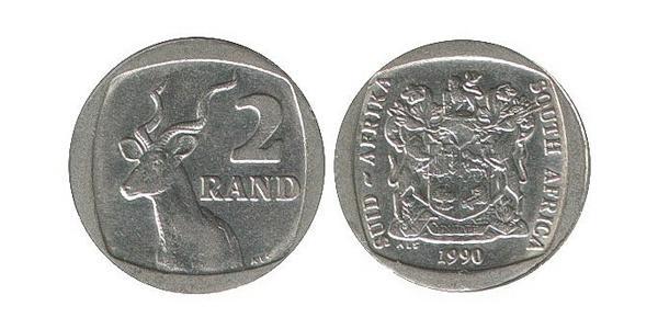 2 Rand South Africa Copper/Nickel 