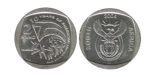 2 Rand South Africa Copper/Nickel 