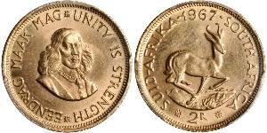 2 Rand South Africa Gold 