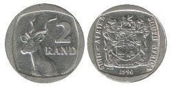 2 Rand Sudáfrica Níquel/Cobre 