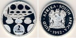 2 Rand Sudáfrica Plata 