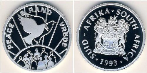 2 Rand Sudáfrica Plata 