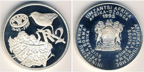 2 Rand Sudáfrica Plata 