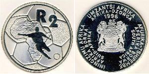 2 Rand South Africa 銀 