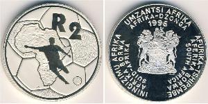 2 Rand South Africa 銀 