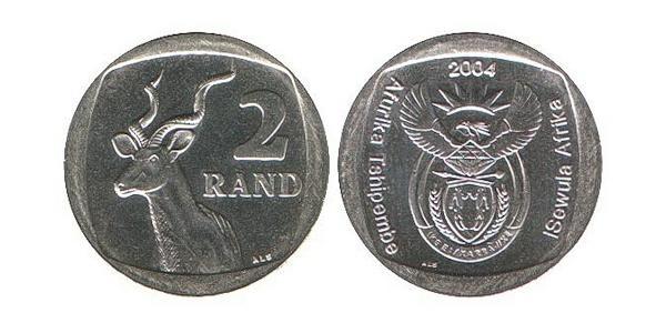 2 Rand South Africa 銅/镍 
