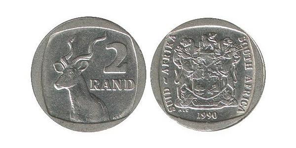 2 Rand South Africa 銅/镍 