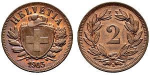 2 Rappen Suisse Bronze 