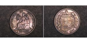 2 Real Guatemala (1838 - ) Argent 