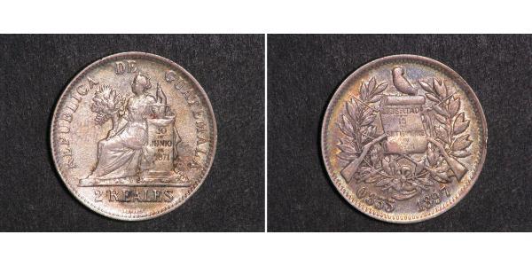 2 Real Guatemala (1838 - ) Argent 