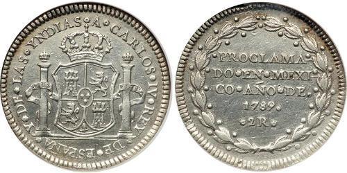 2 Real Nouvelle-Espagne (1519 - 1821) Argent Charles IV d