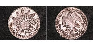 2 Real Second Federal Republic of Mexico (1846 - 1863) Argent 