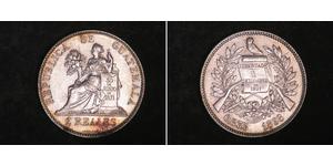 2 Real Guatemala (1838 - ) Argento 