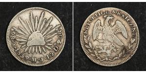 2 Real Estados Unidos Mexicanos (1846 - 1863) Plata 