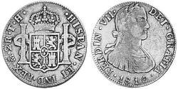 2 Real Virreinato de Nueva España (1519 - 1821) Plata Carlos IV de España (1748-1819)