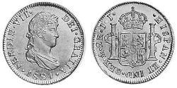 2 Real Virreinato de Nueva España (1519 - 1821) Plata Fernando VII de España (1784-1833)
