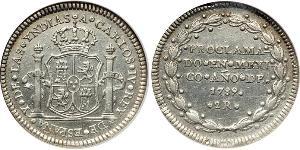 2 Real Virreinato de Nueva España (1519 - 1821) Plata Carlos IV de España (1748-1819)