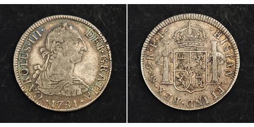 2 Real Virreinato de Nueva España (1519 - 1821) Plata Carlos III de España (1716 -1788)